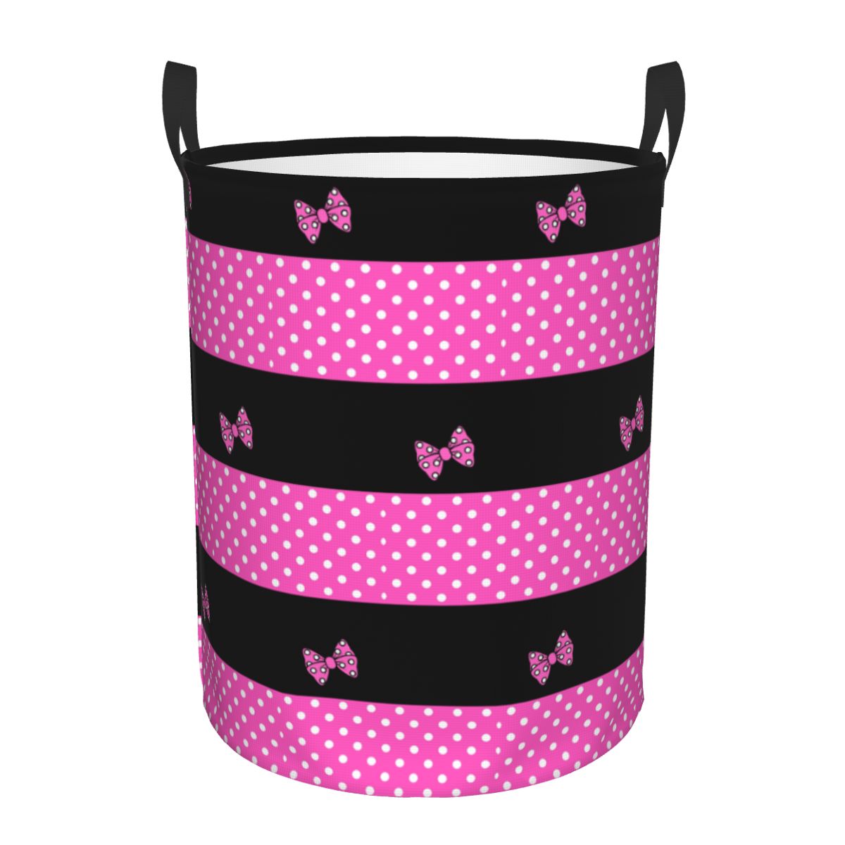 Kids Toys Clearance - Custom Pink Minnie Polkadots Laundry Basket