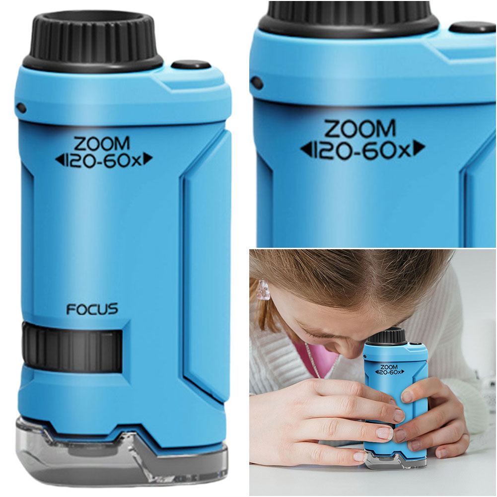 Microscope Kids Science - New 60x-120x Handheld Microscope LED Lighted