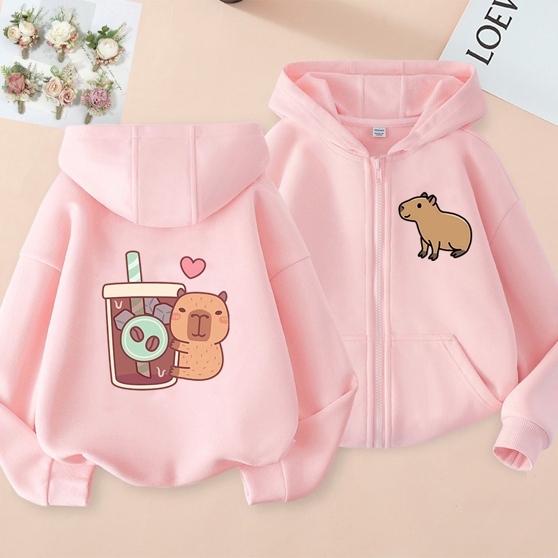 Zip Up Hoodie Kawaii Kids Capy - đánh giá và giá Kids Zip Toys