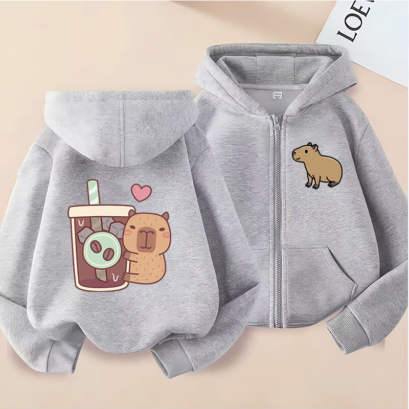 Zip Up Hoodie Kawaii Kids Capy - đánh giá và giá Kids Zip Toys