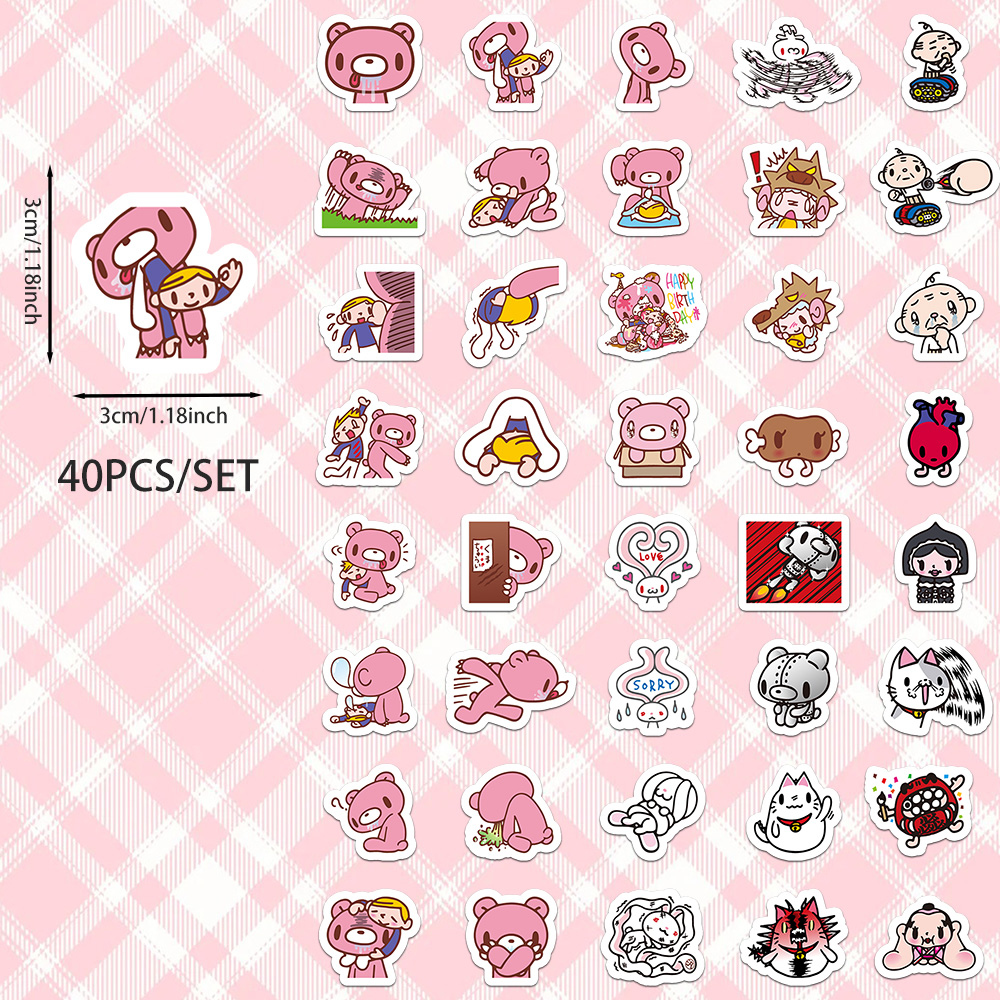 40pcs Cartoon Gloomy Bear & CH - đánh giá và giá Kids Toys Laptop