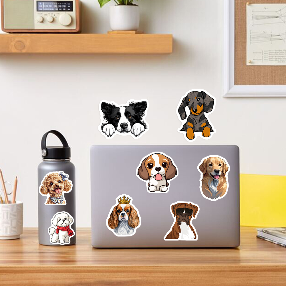 Adorable Puppy Stickers Vinyl  - đánh giá và giá Kids Toys Laptop
