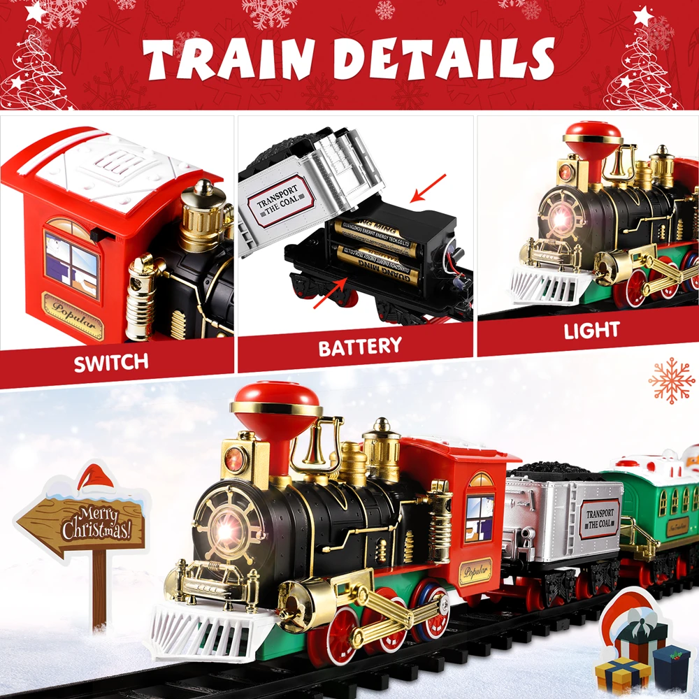 Christmas Train Set Festive Mi - đánh giá và giá Toy Train Track Set