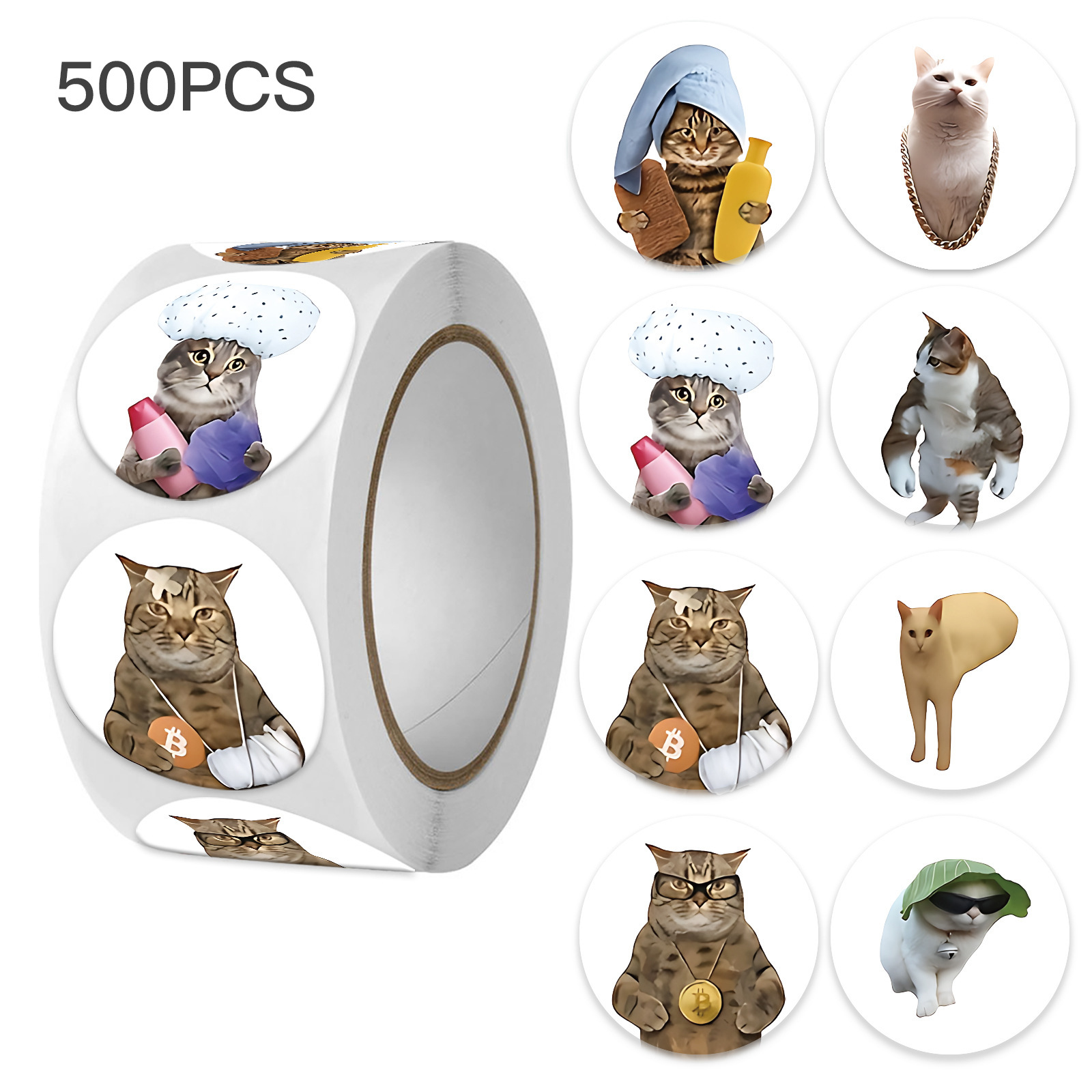 100-500pcs Funny Cat Graffiti  - đánh giá và giá Kids Toys Laptop
