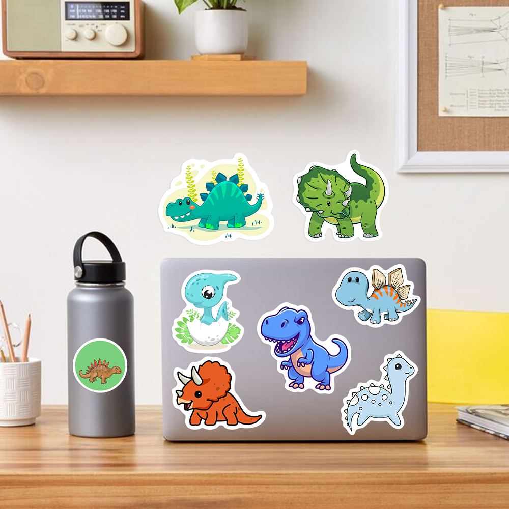 Cute Lovely dinosaur Stickers  - đánh giá và giá Kids Toys Laptop