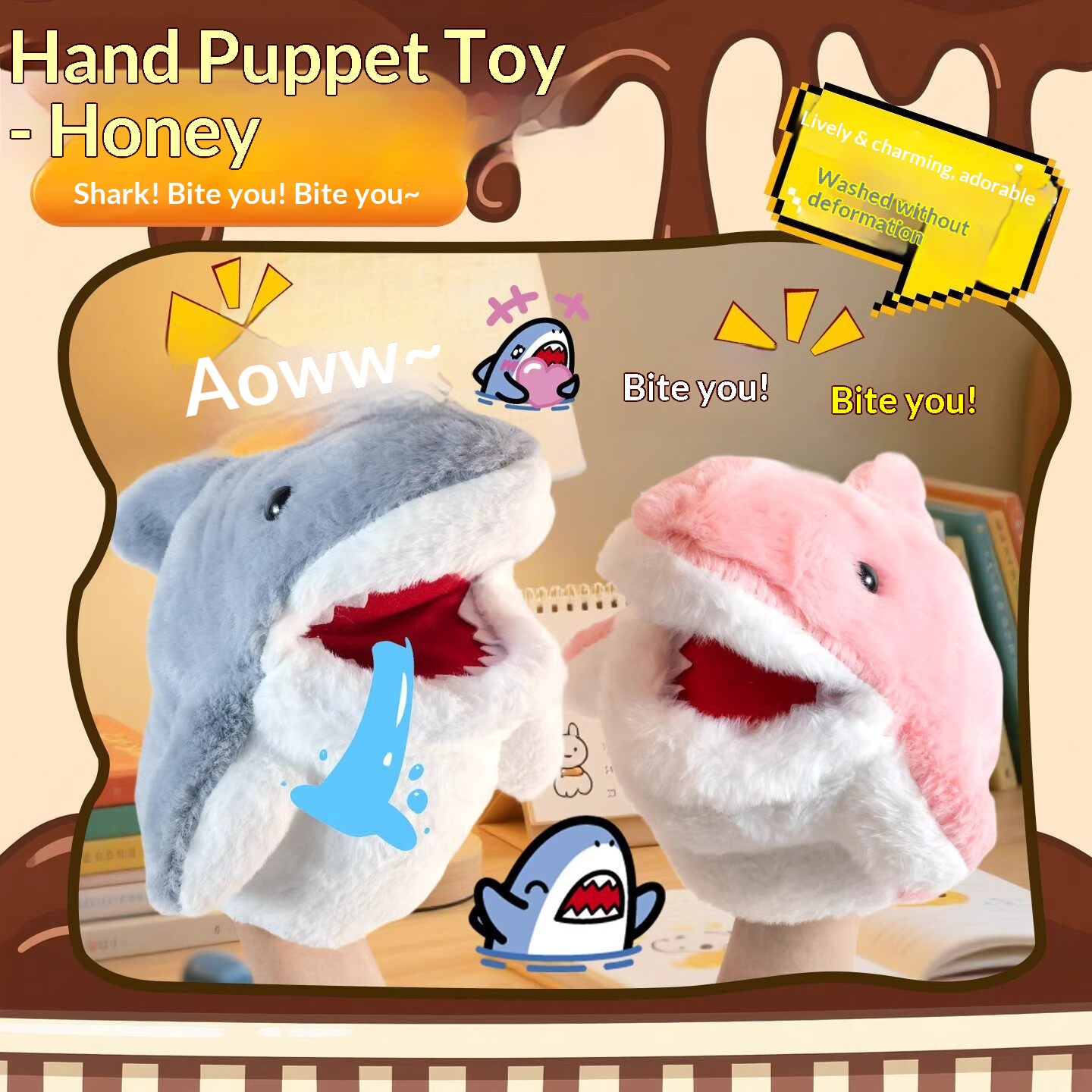 Shark Hand Puppet Plush Shark  - đánh giá và giá Kids Toys And Games