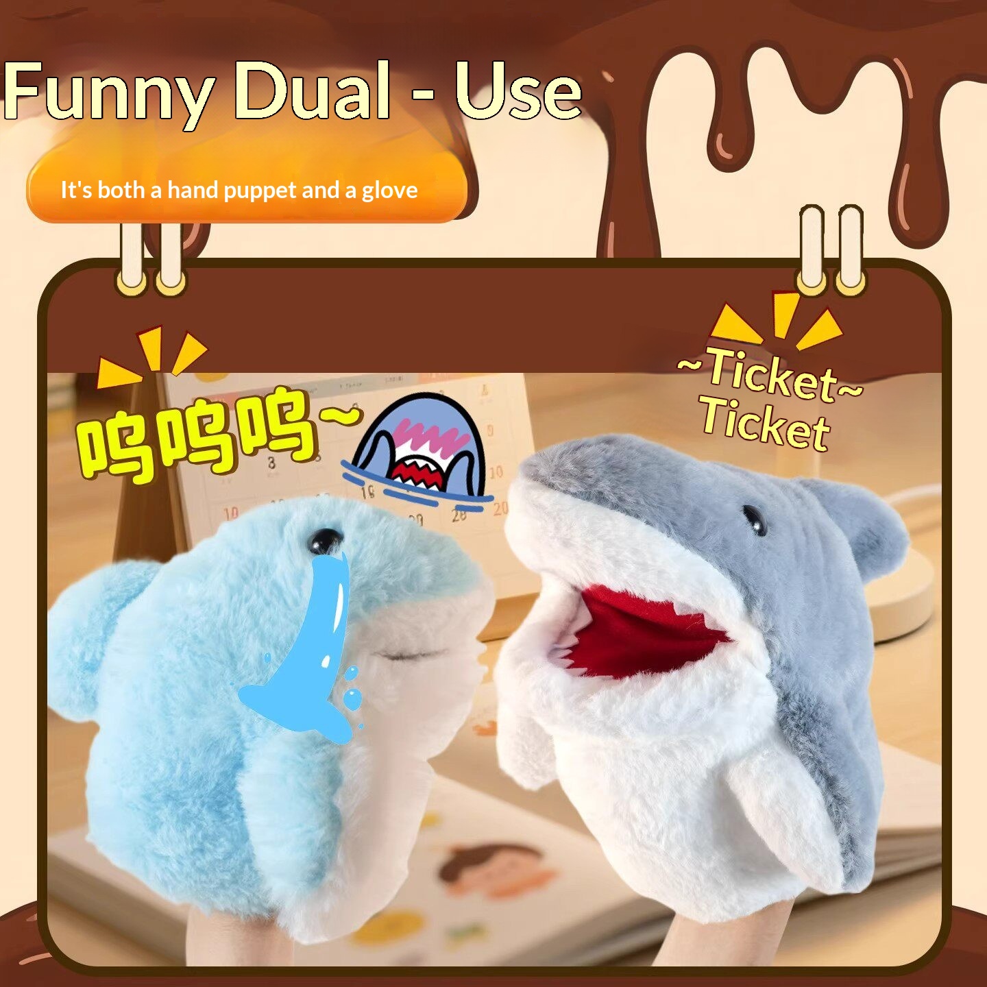 Shark Hand Puppet Plush Shark  - đánh giá và giá Kids Toys And Games
