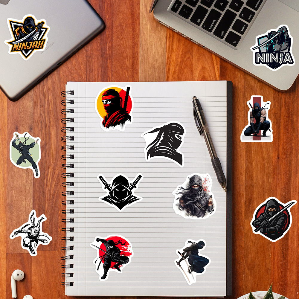 Cartoon Japanese Ninja Sticker - đánh giá và giá Kids Toys Laptop