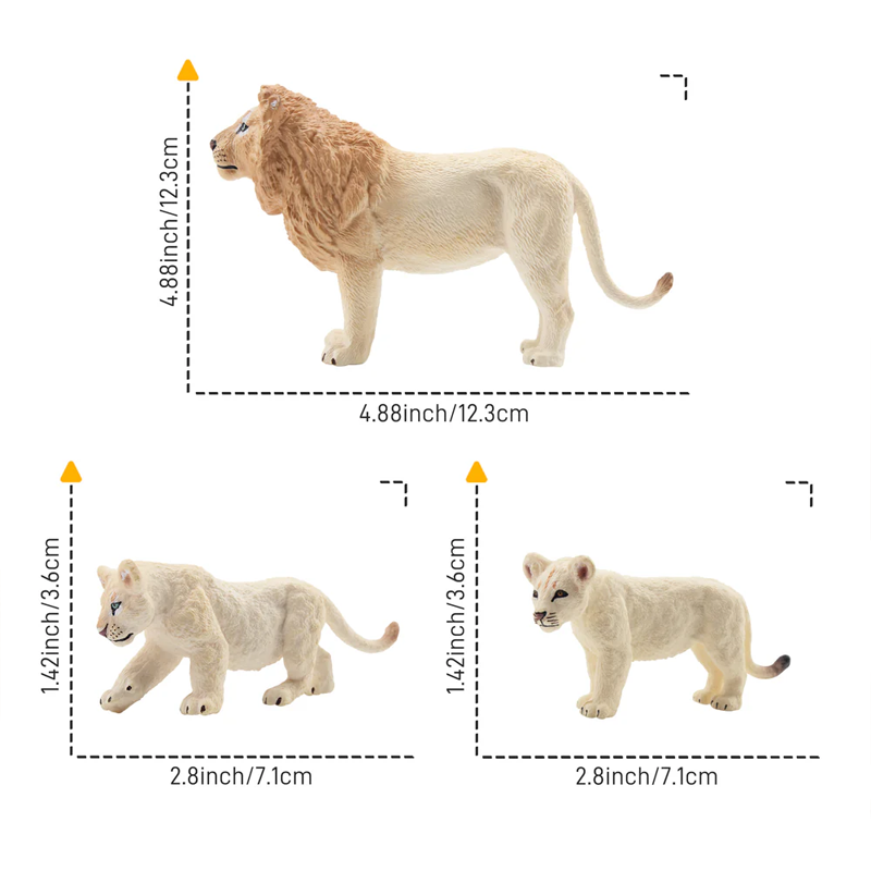 6Pcs Simulation White Lion Fam - đánh giá và giá Kids Toys Variety