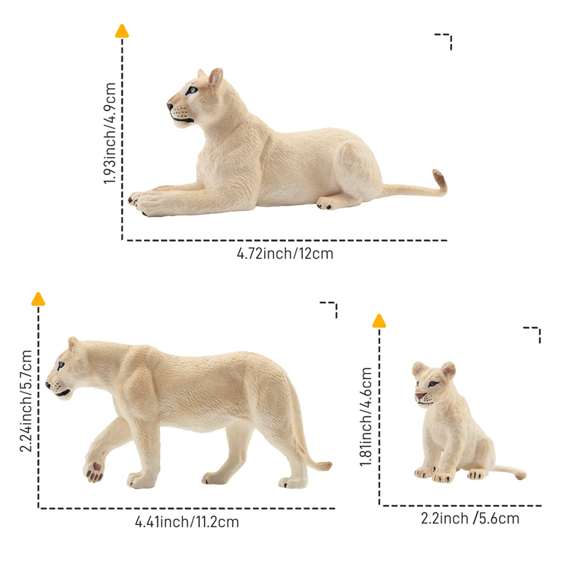 6Pcs Simulation White Lion Fam - đánh giá và giá Kids Toys Variety