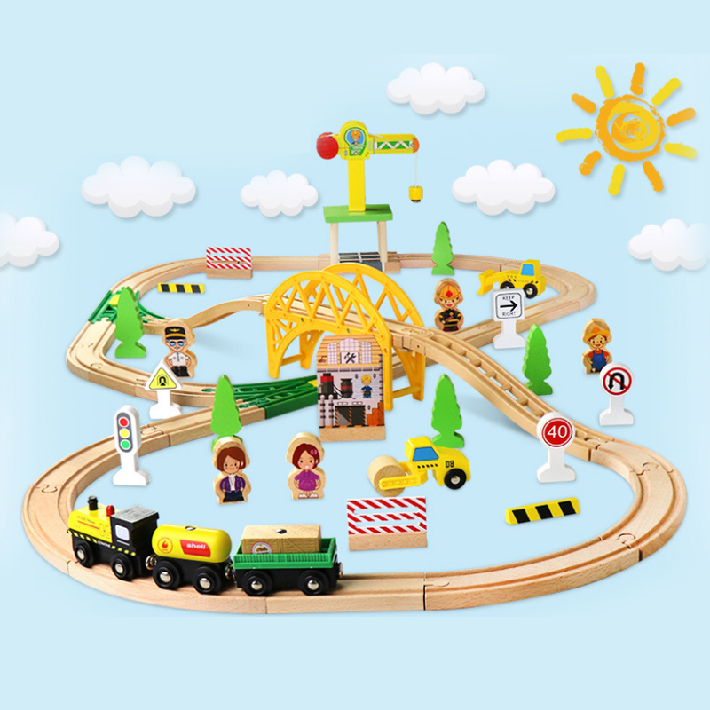 Wooden Train Track Highway Rin - đánh giá và giá Toy Train Track Set