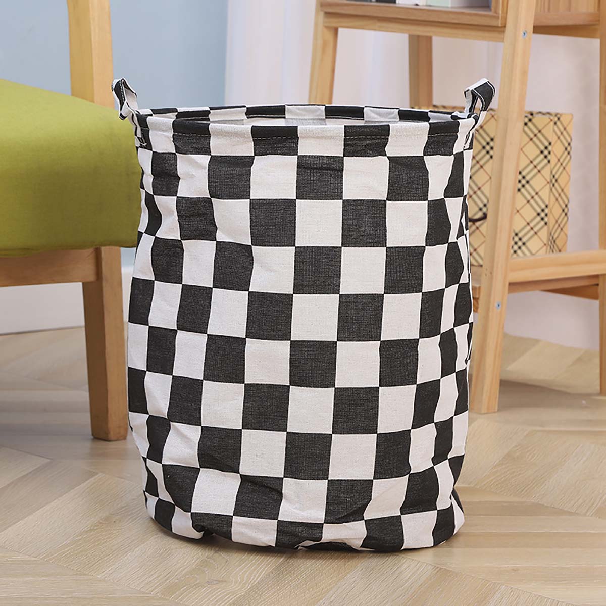 Modern Plaid Canvas Storage Ba - đánh giá và giá Kids Toys Clearance